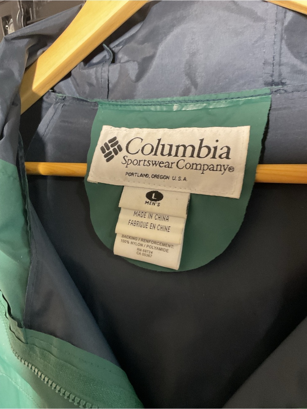 Vintage Columbia Rain Suit Green Waterproof Jacket & Pants Men’s Large - Picture 8 of 12